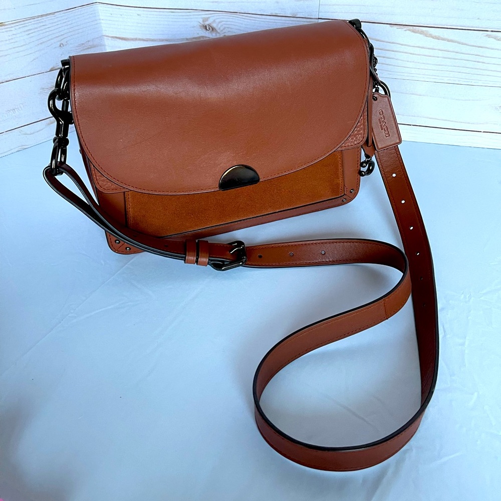 COACH 73547 Dreamer Leather Saddle Bag